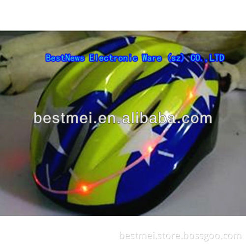 Flash led safety helmet with warm light